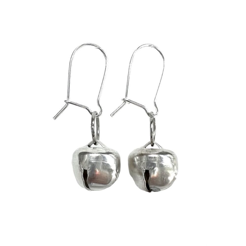 Silver Jingle Bell Earrings